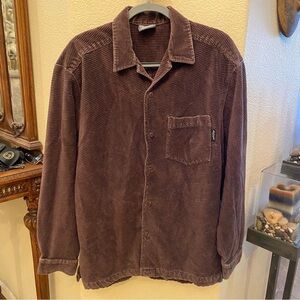 Vintage RIETVELD USA Brown Corduroy Button Shirt Shacket Size Large